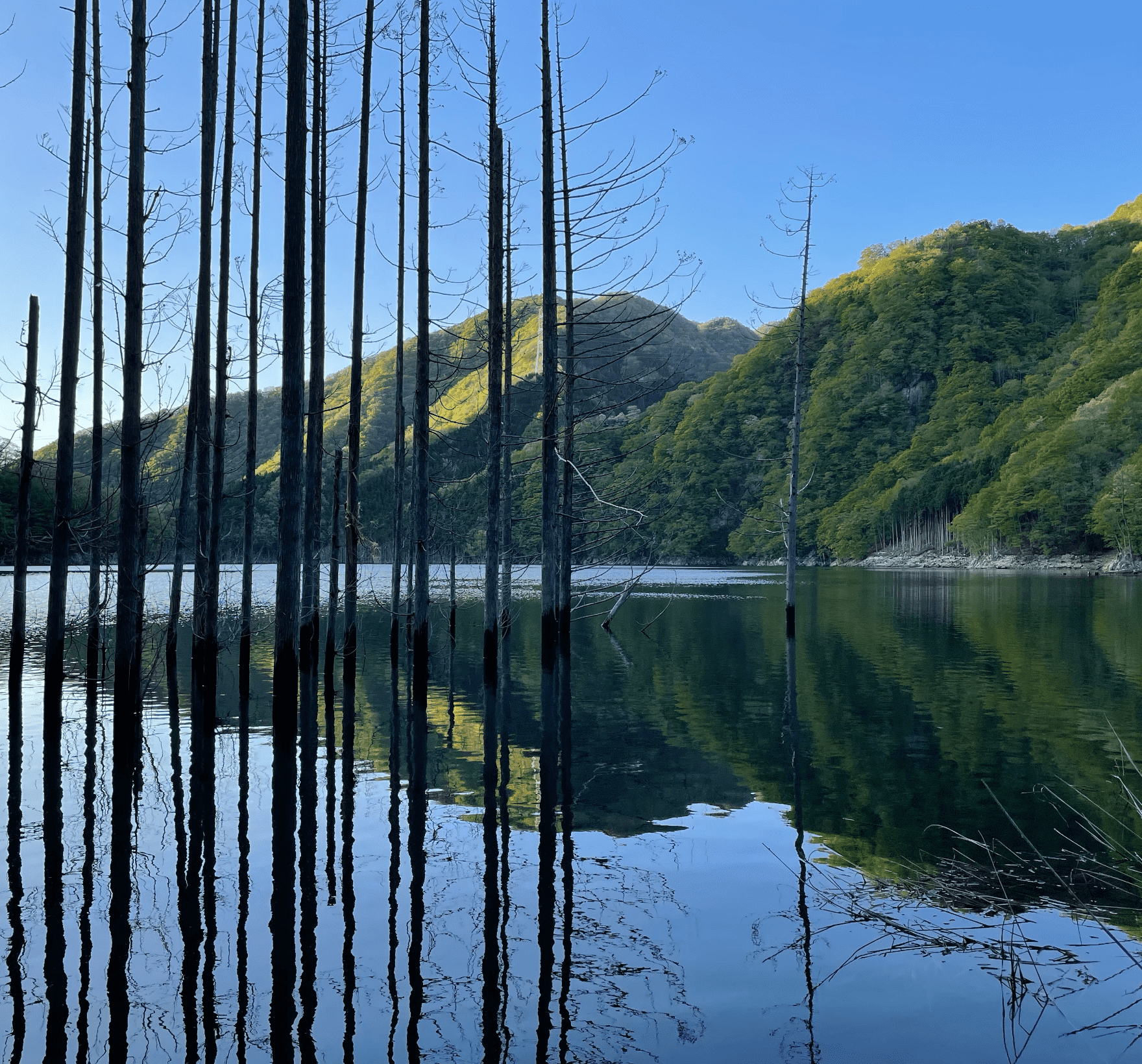 湯西川ダム湖